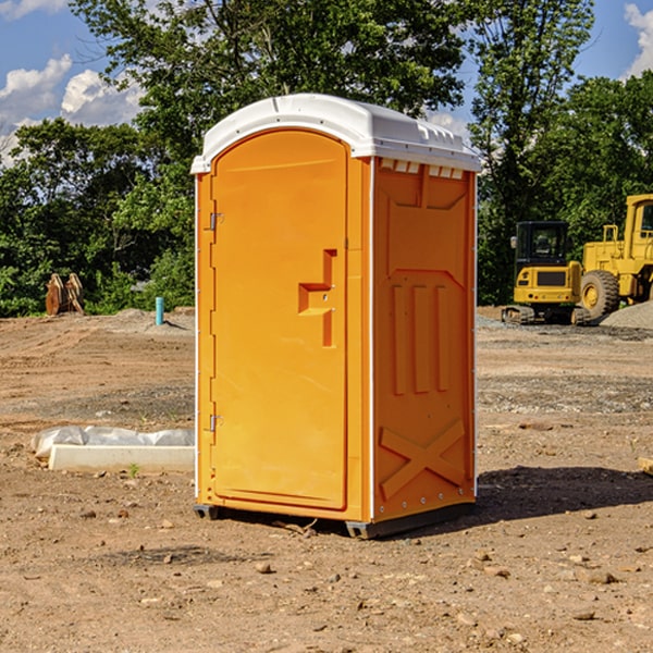 how often are the porta potties cleaned and serviced during a rental period in Fontanet